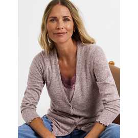 JD WILLIAMS Lace Trim Button Front Top