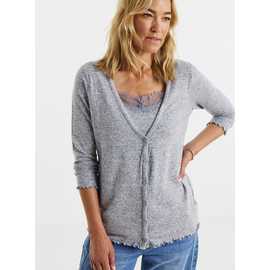 JD WILLIAMS Lace Trim Button Front Top