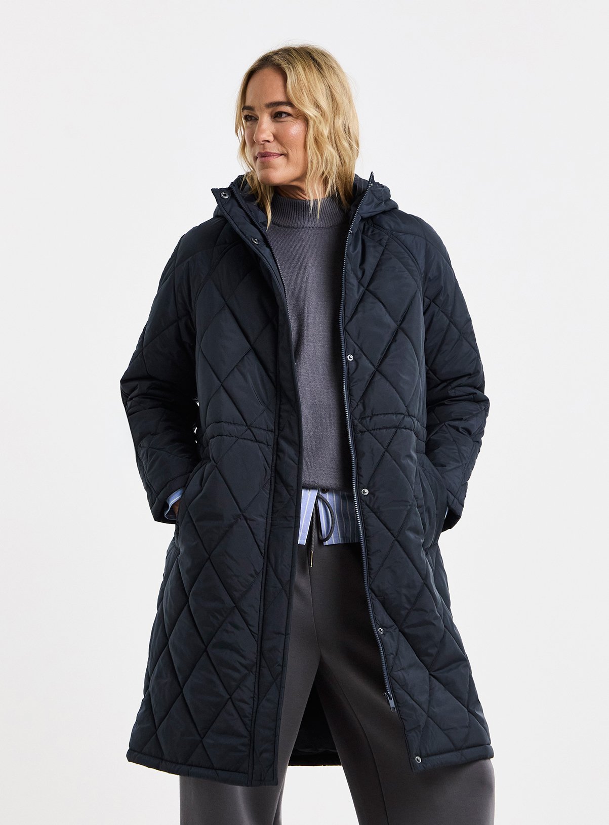 JD WILLIAMS Hooded Quilted Coat 