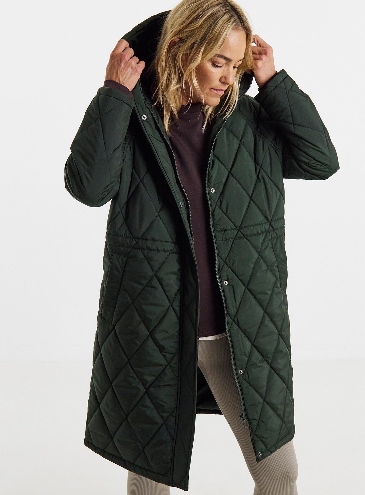 JD WILLIAMS Hooded Quilted Coat 