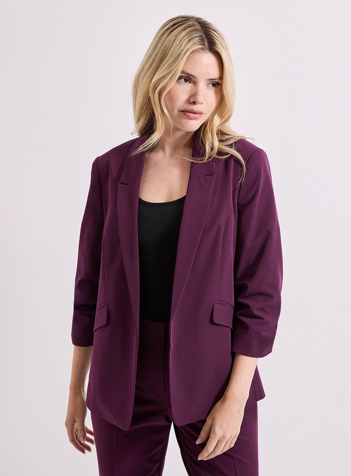 DOROTHY PERKINS Ruched Sleeve Blazer 