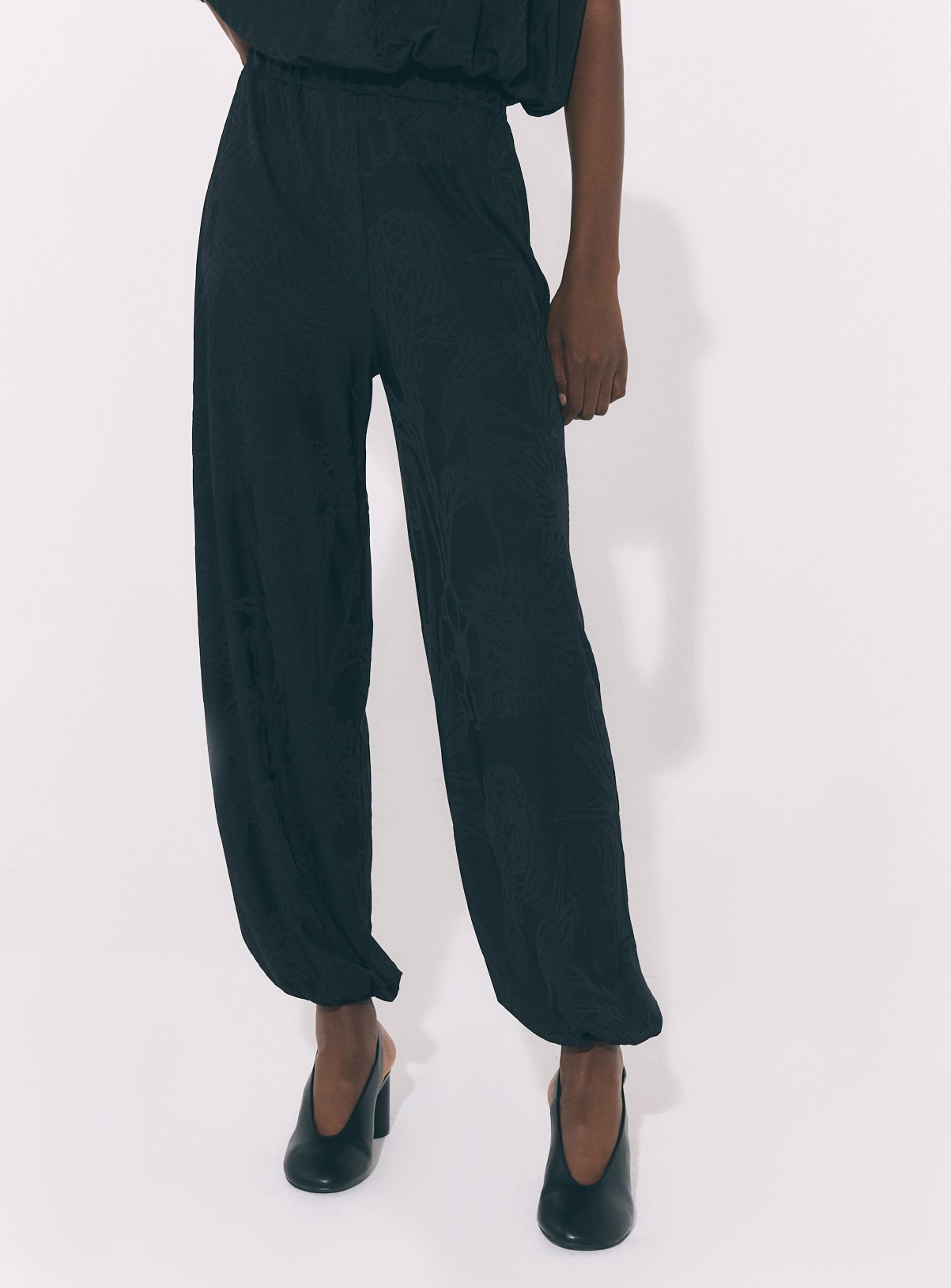 Black Balloon Leg Trouser Co-ord 