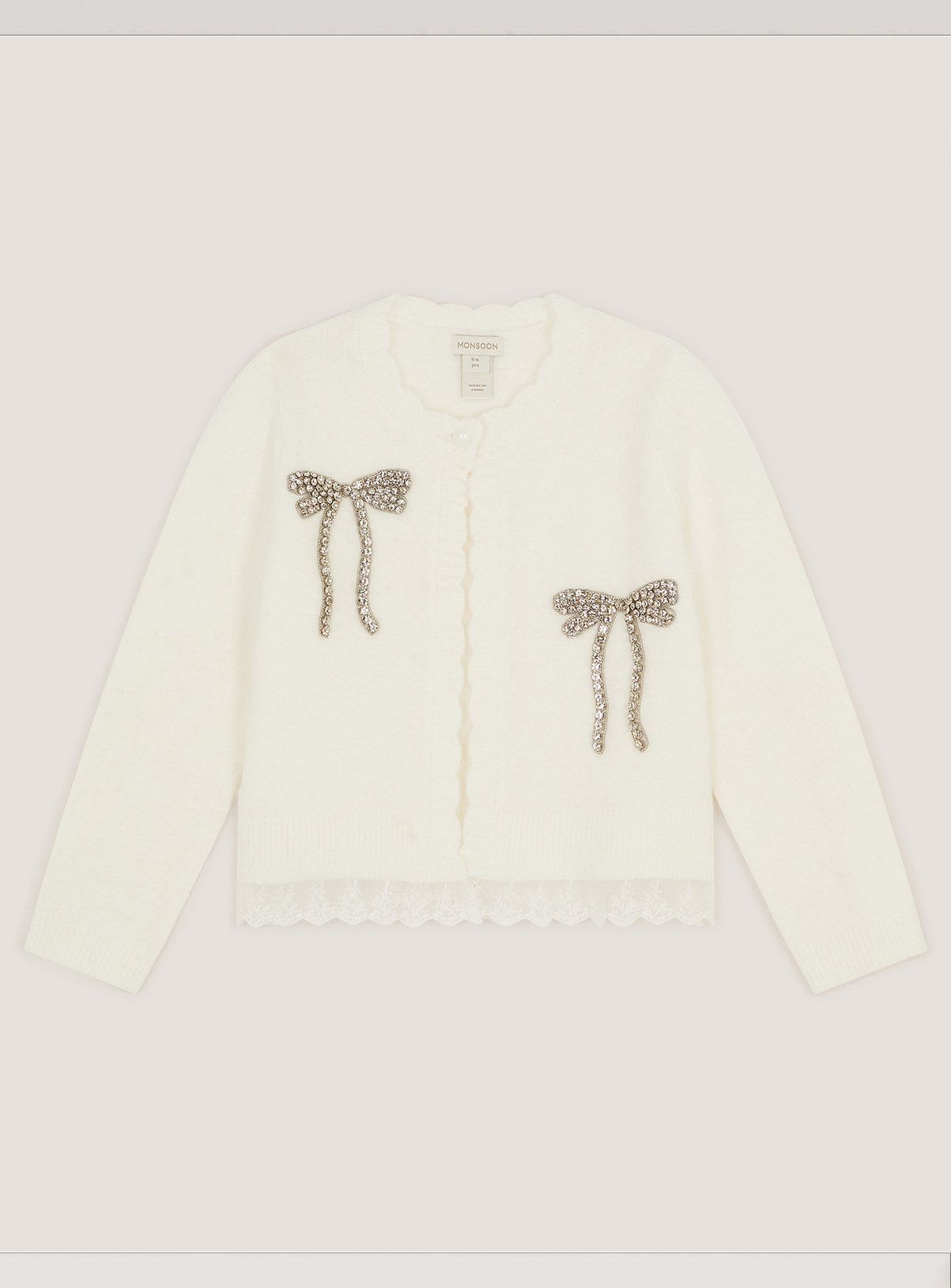 MONSOON Embellished Bow Cardigan 