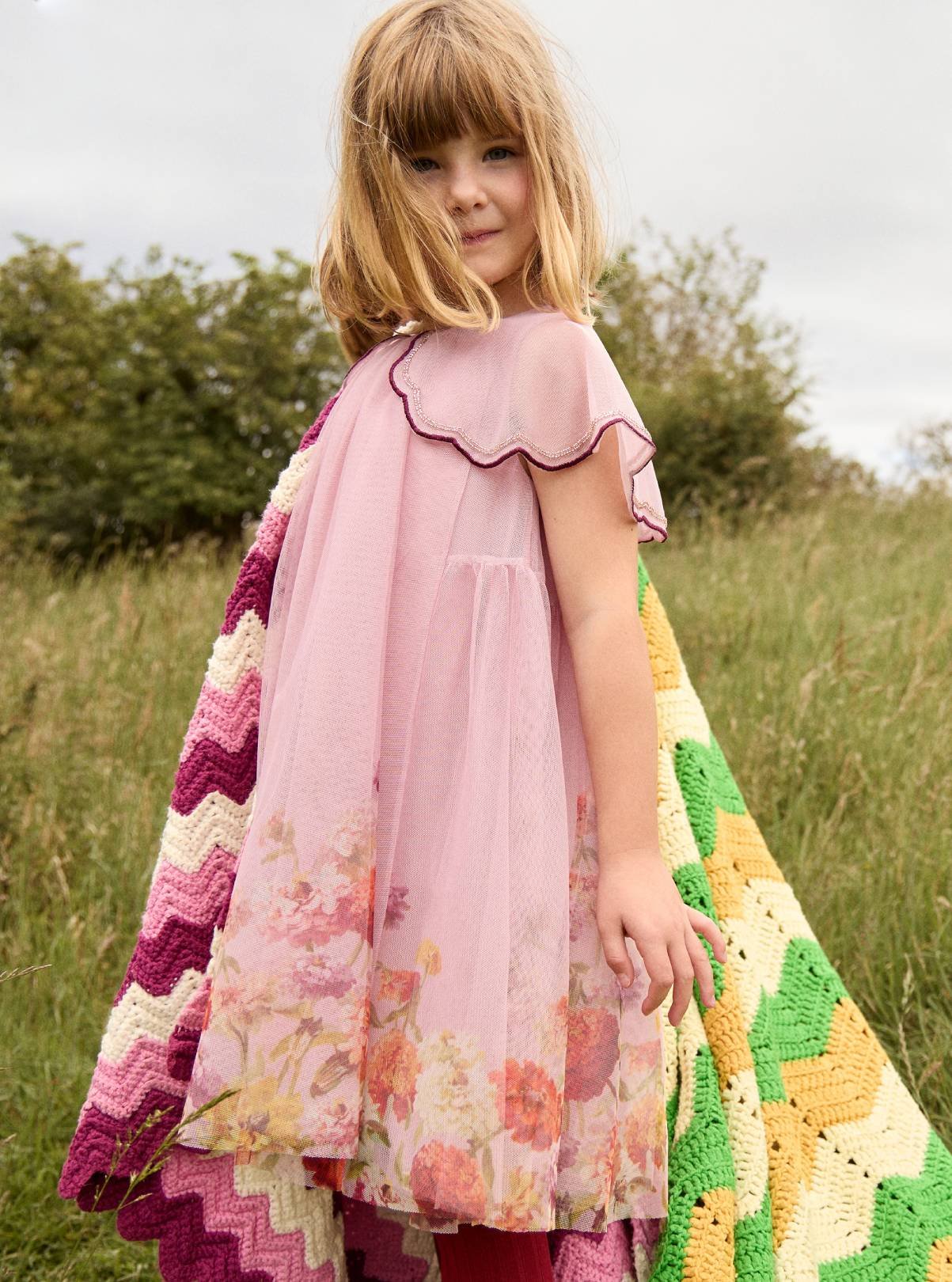 MONSOON Dahlia Floral Print Party Dress 11-12 years