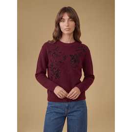 OASIS Mono Floral Placement Crew Jumper