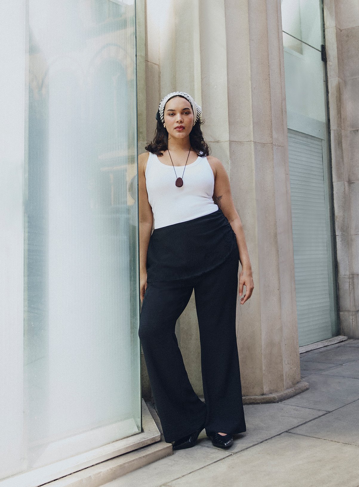 SIMPLY BE Black Shirt Overlay Trousers 