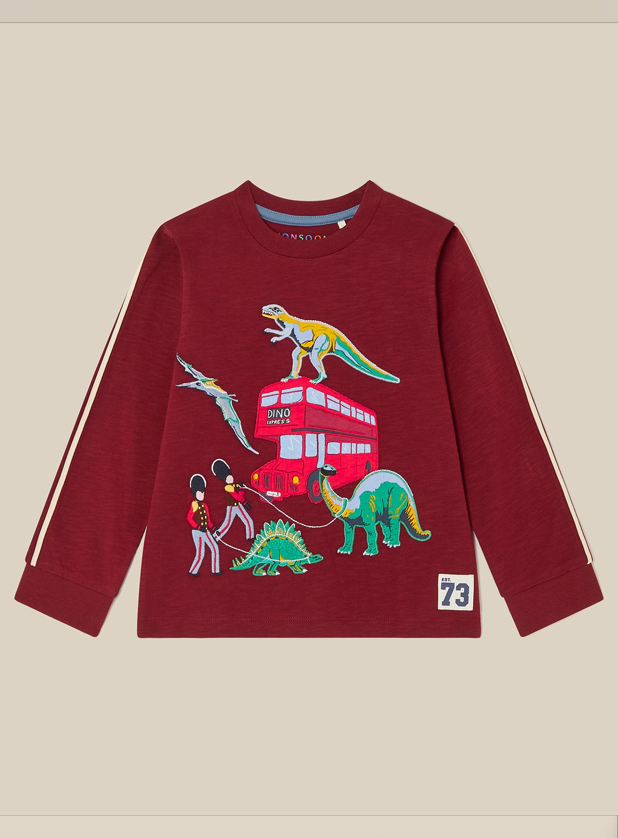 MONSOON London Dinosaur Long Sleeve Top 