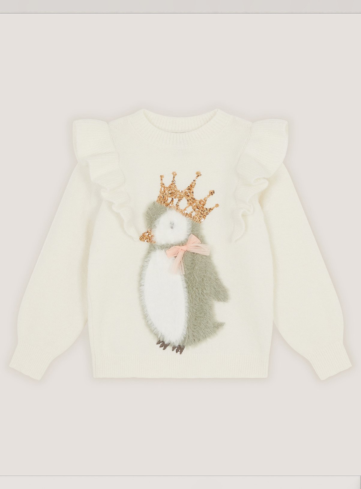 MONSOON Embellished Penguin Knit Jumper 