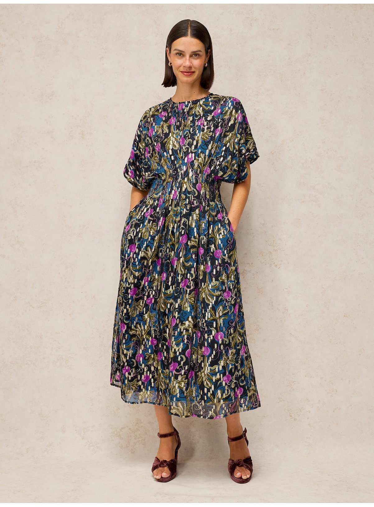 WHITE STUFF Katie Pleat Dress 