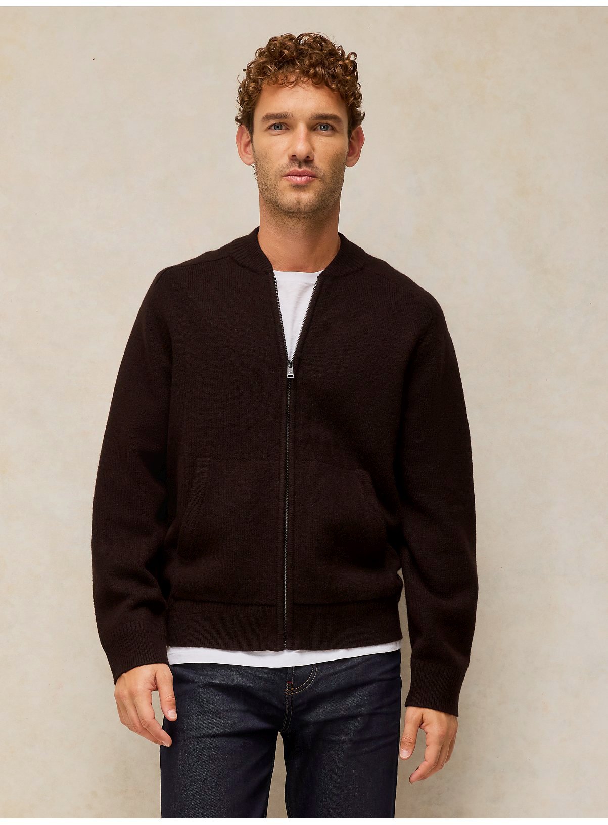 WHITE STUFF Bexley Bomber Zip Cardigan 