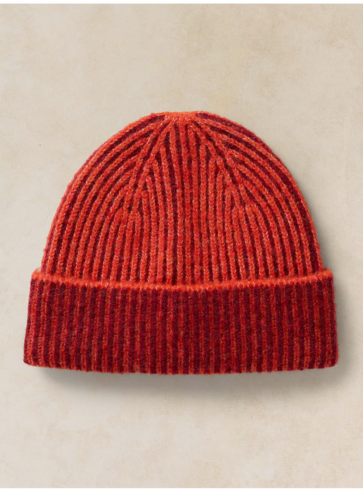 WHITE STUFF Two Tone Ribbed Beanie One Size