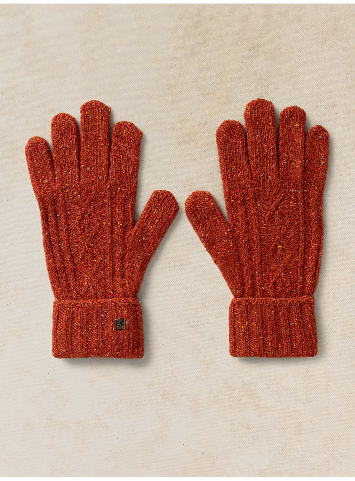 WHITE STUFF Nep Cable Gloves One Size