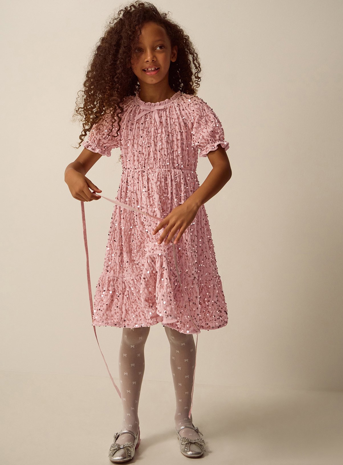 MONSOON Fenella Sequin Velvet Party Dress 