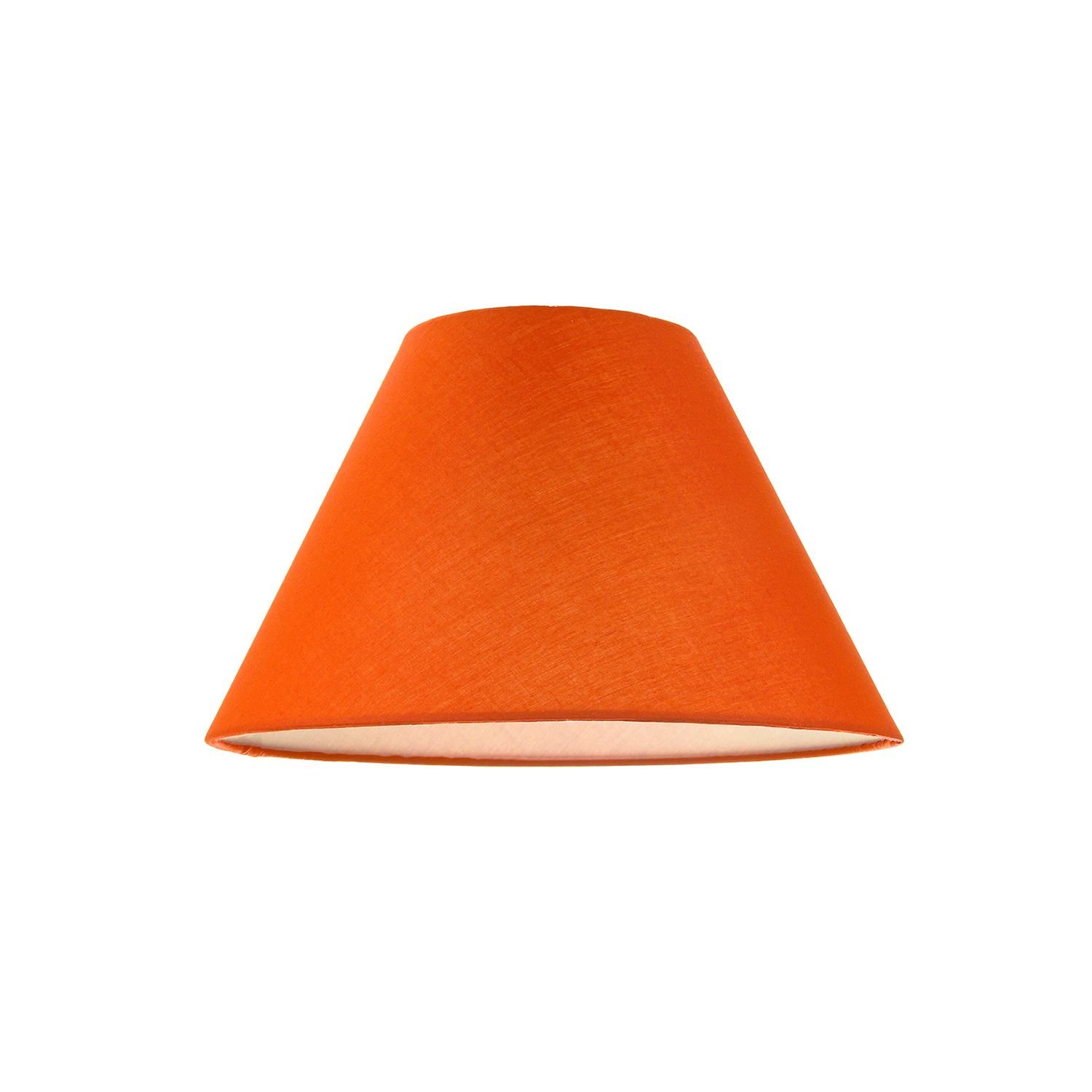 Happy Homewares Orange Cotton Fabric Coolie Lampshade - 20cm