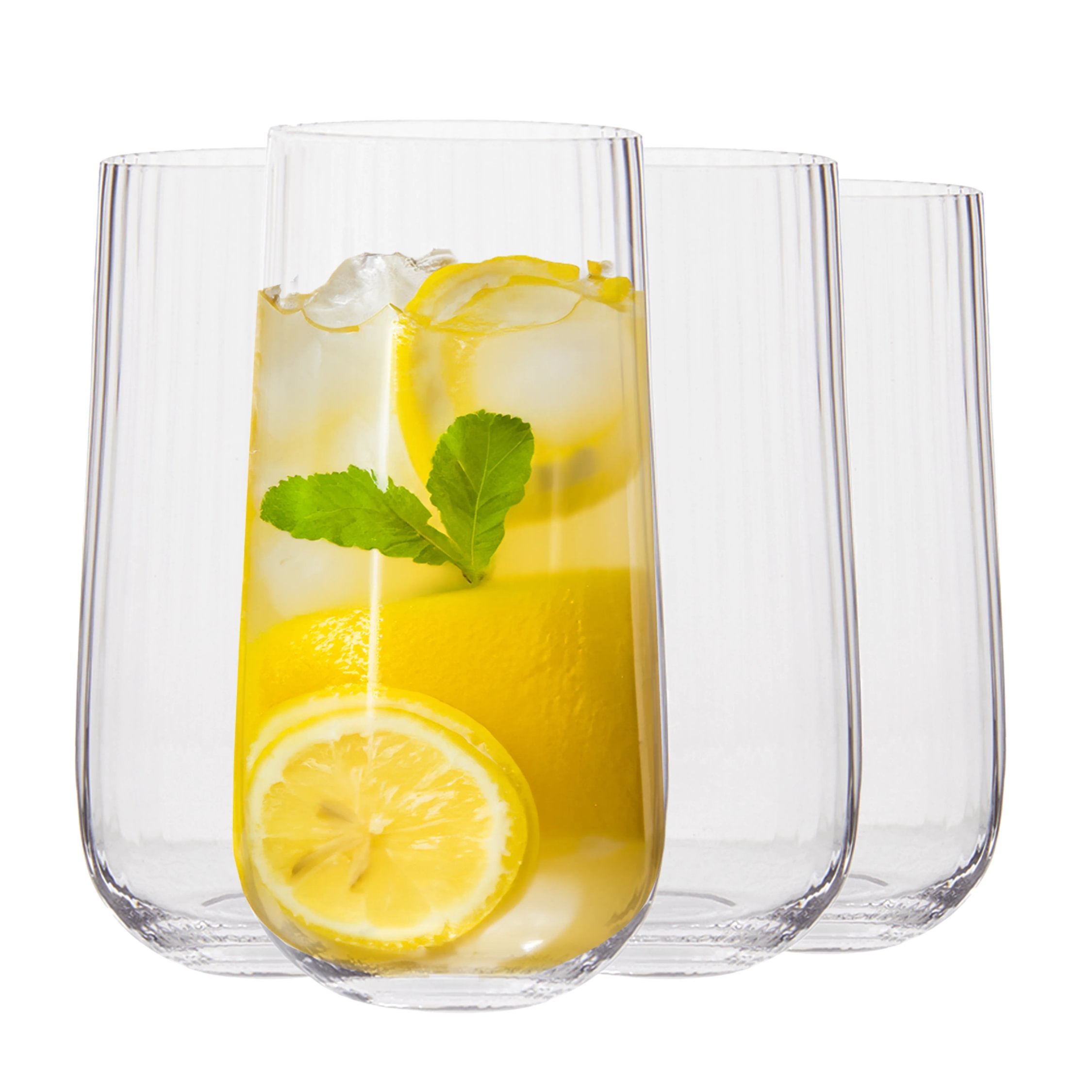 Orsina Lyle Set of 4 Hi Ball Glasses – Clear