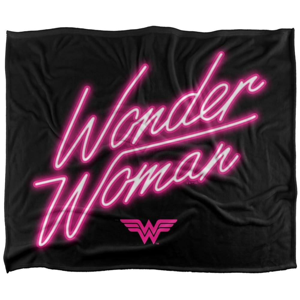 Wonder Woman Neon Logo Blanket - 147cm x 91cm