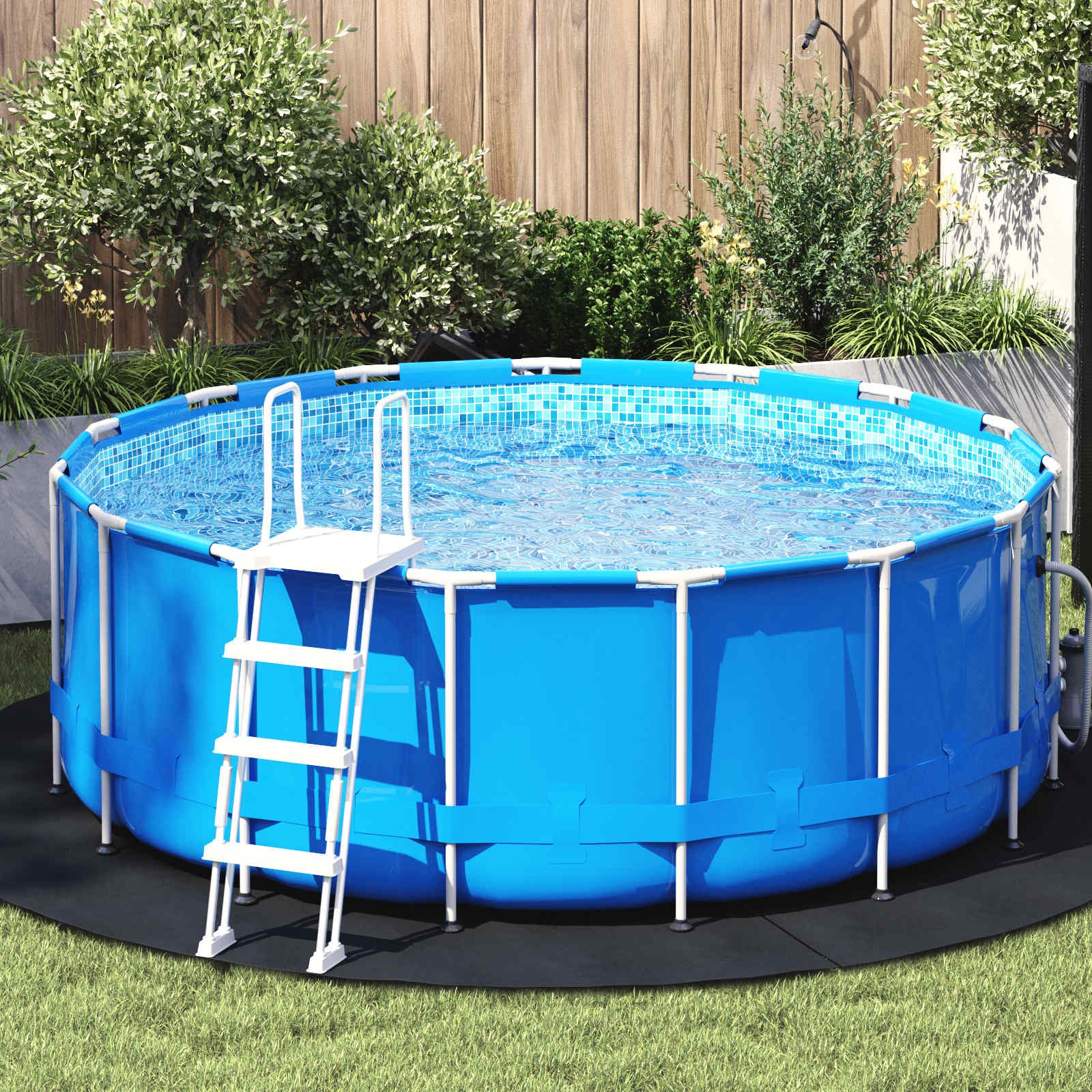 Walplus Pool Ground Cloth - Black - 244 x 244 cm