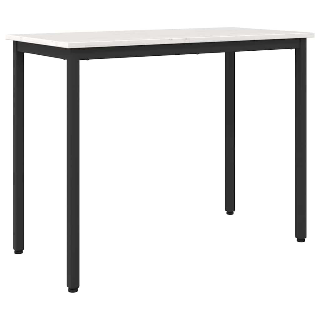Walplus Engineered Wood Table Matte - White - 100 x 50 x 77 cm