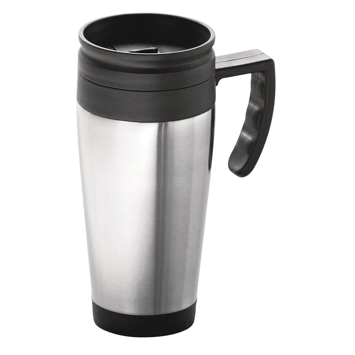 Orsina Mateo Stainless Steel Travel Mug – Black and Silver