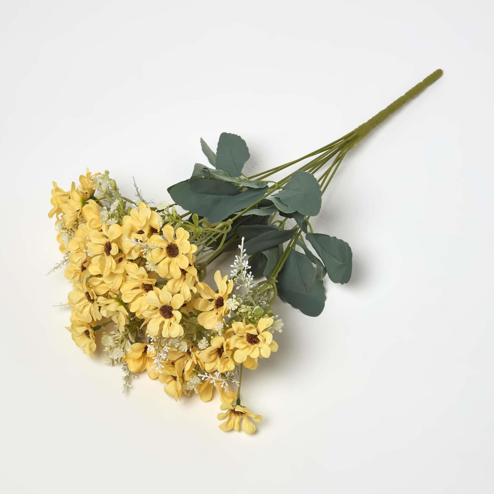 Homescapes Handcrafted Artificial Wild Daisy Bouquet - Yellow