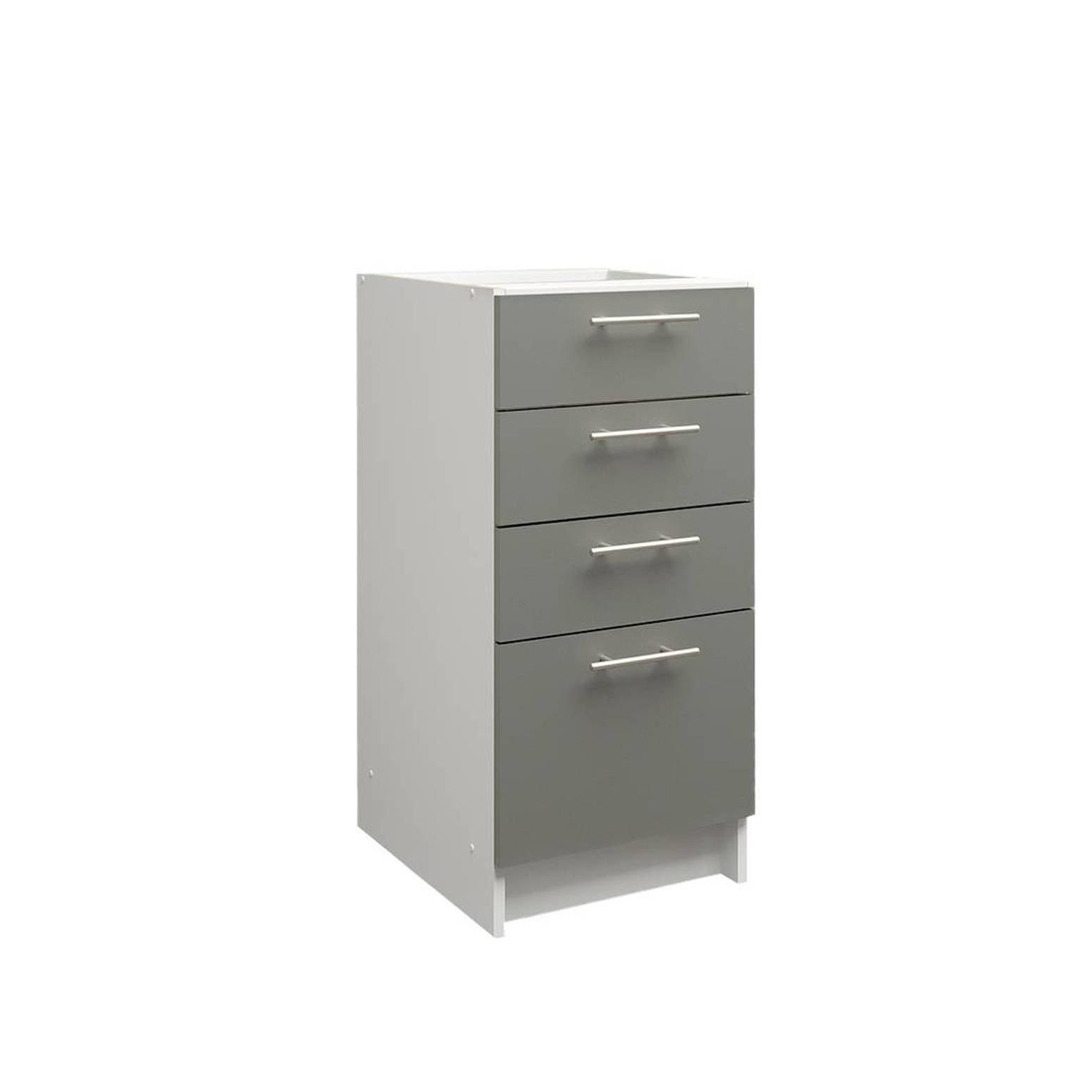 JD Greta 400mm Drawer Cabinet with Drawer Fronts - Grey Matt