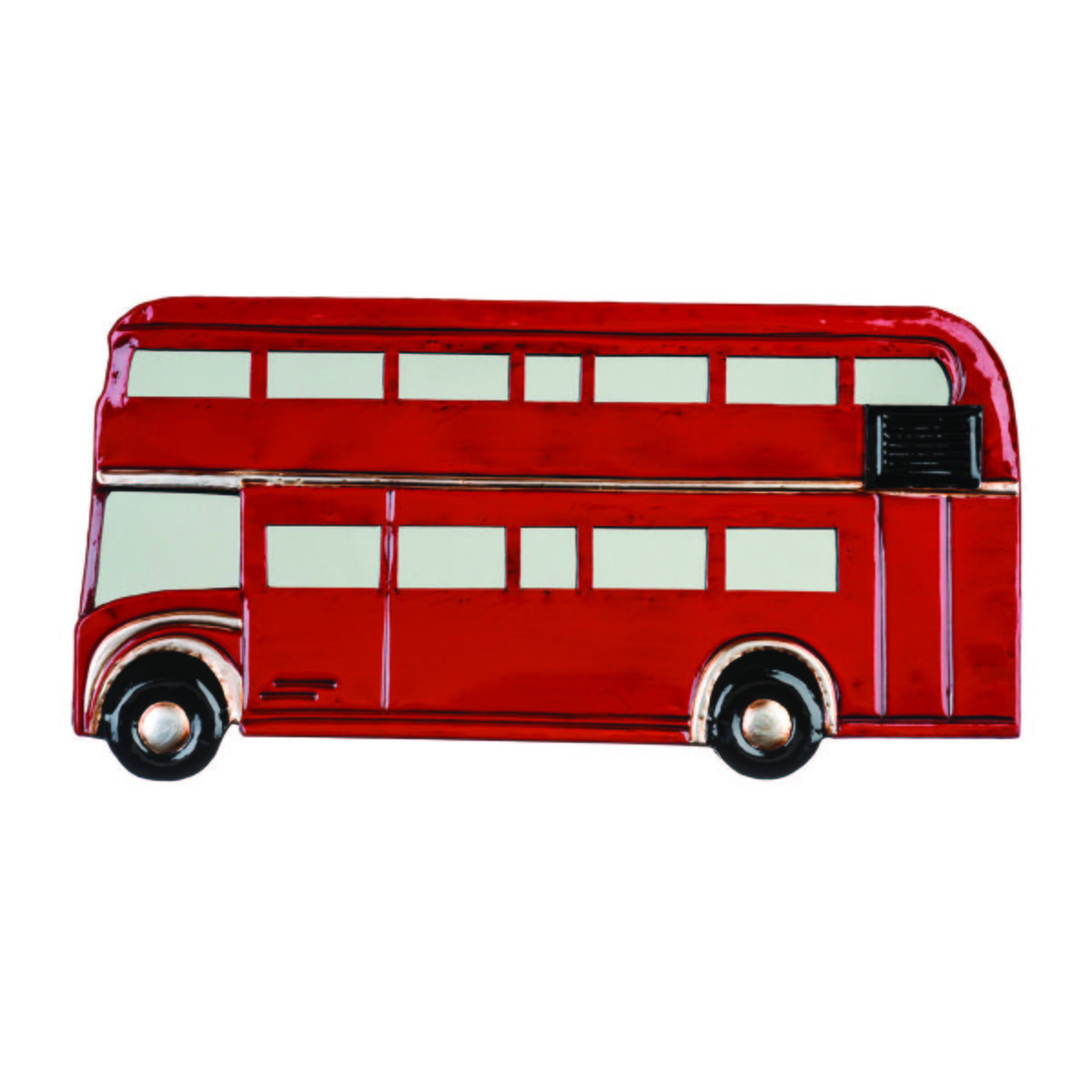 Orsina London Bus Metal Wall Art - Red