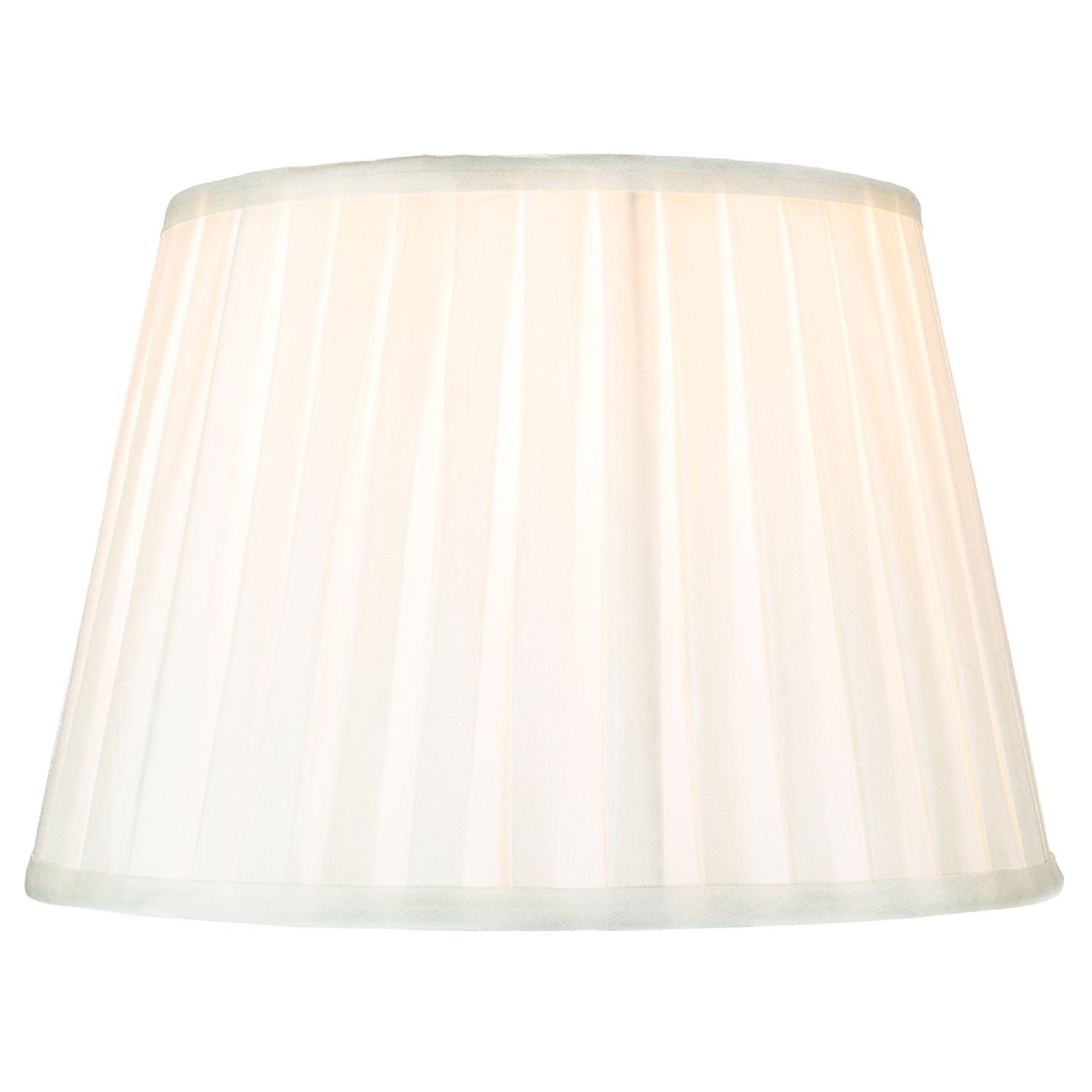 Happy Homewares Cream Faux Silk Pleated Inner Lined Lampshade - 35cm
