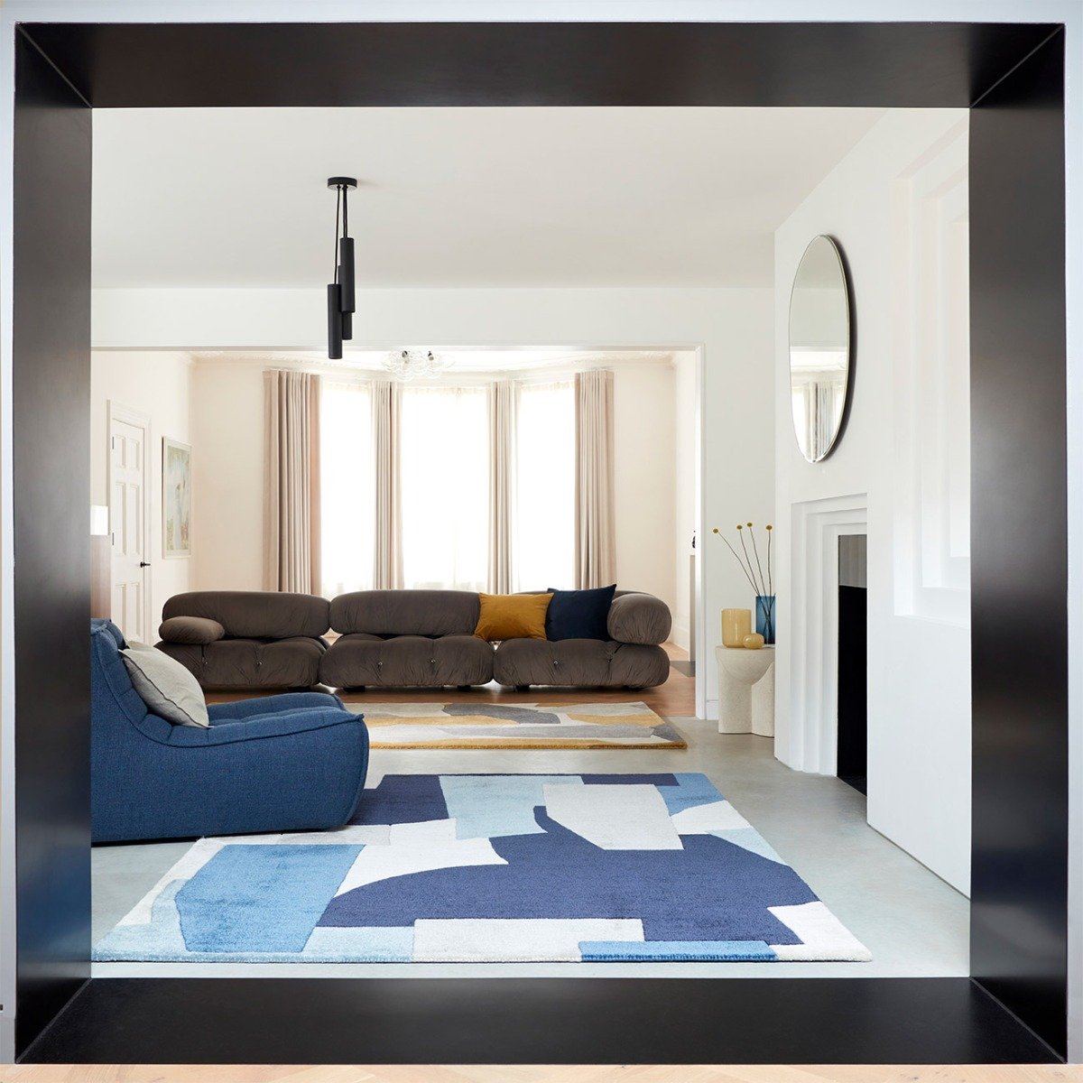 Mega Flooring Blue Handmade Abstract Rug - 200 x 290cm