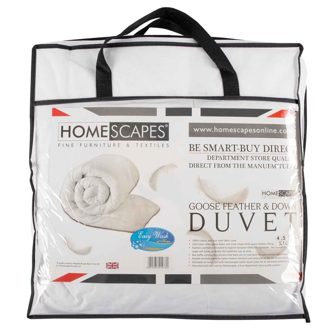Homescapes Goose Feather and Down 4.5 Tog Child Duvet