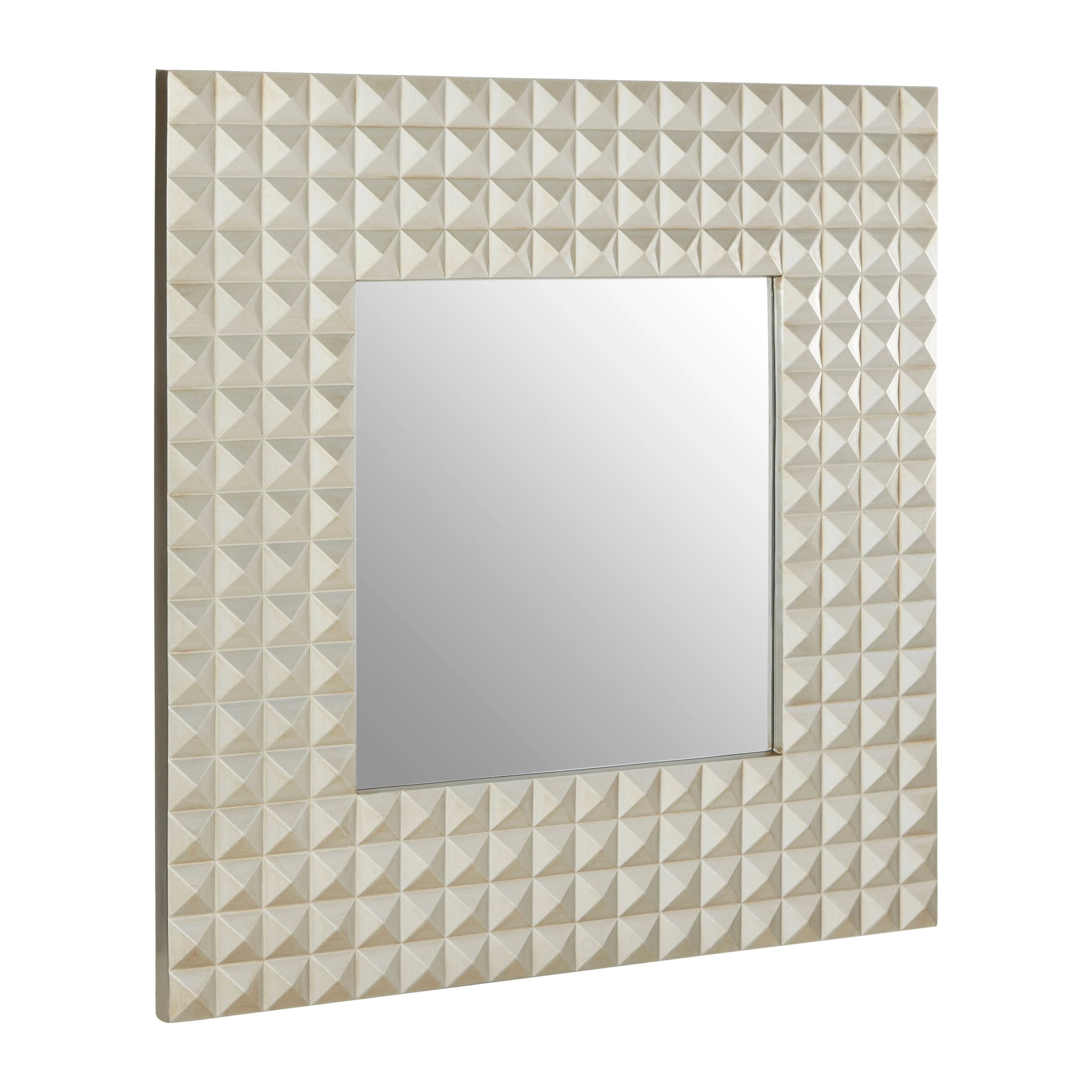 Orsina Dimano Champagne Finish 3D Geometric Wall Mirror – Gold