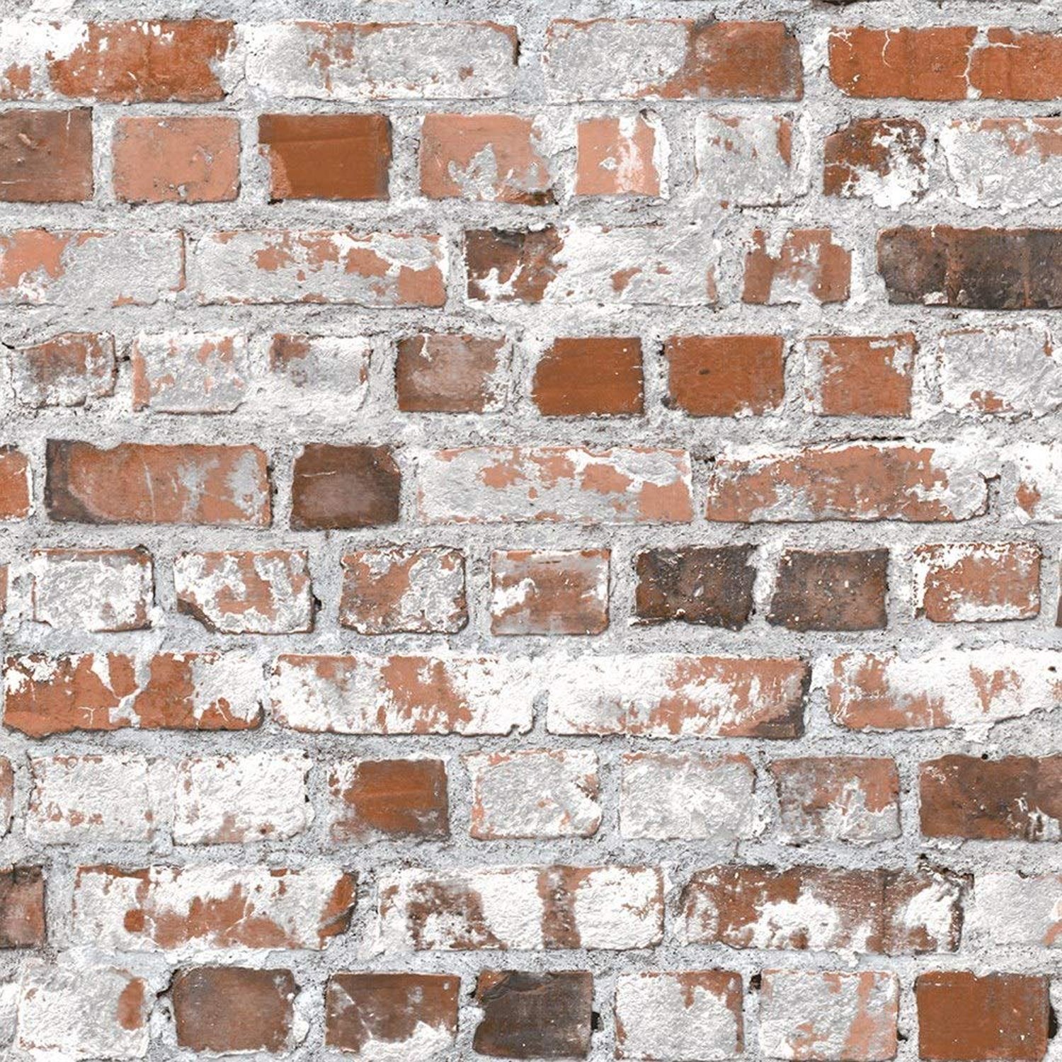 Muriva Stone Loft Brick Effect Wallpaper - Orange
