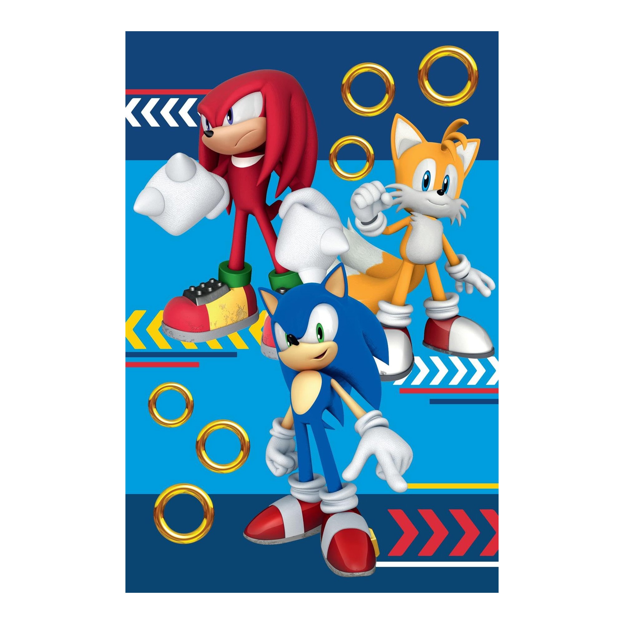Sonic The Hedgehog Fleece Team Blanket - 150cm x 100cm