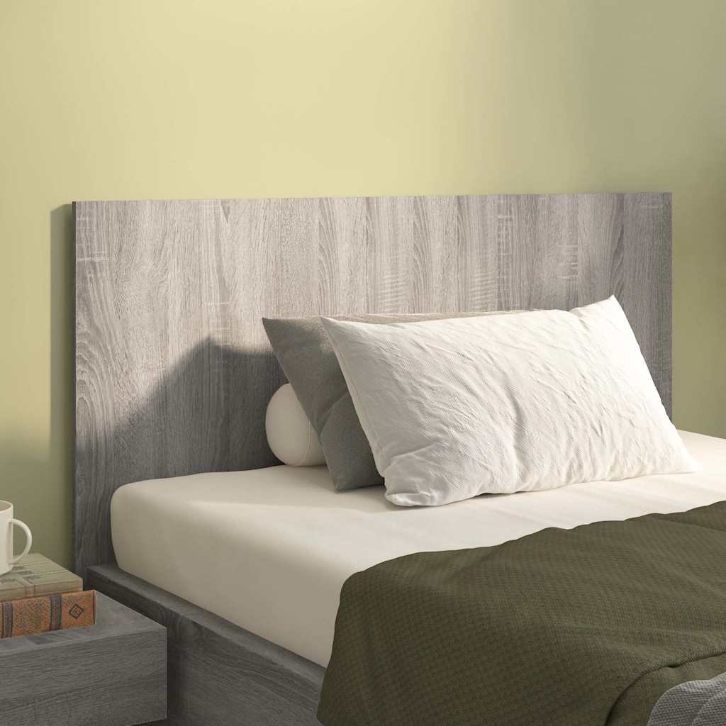Walplus Engineered Wood Bed Headboard - Grey and Oak - 120 x 1.5 x 80 cm