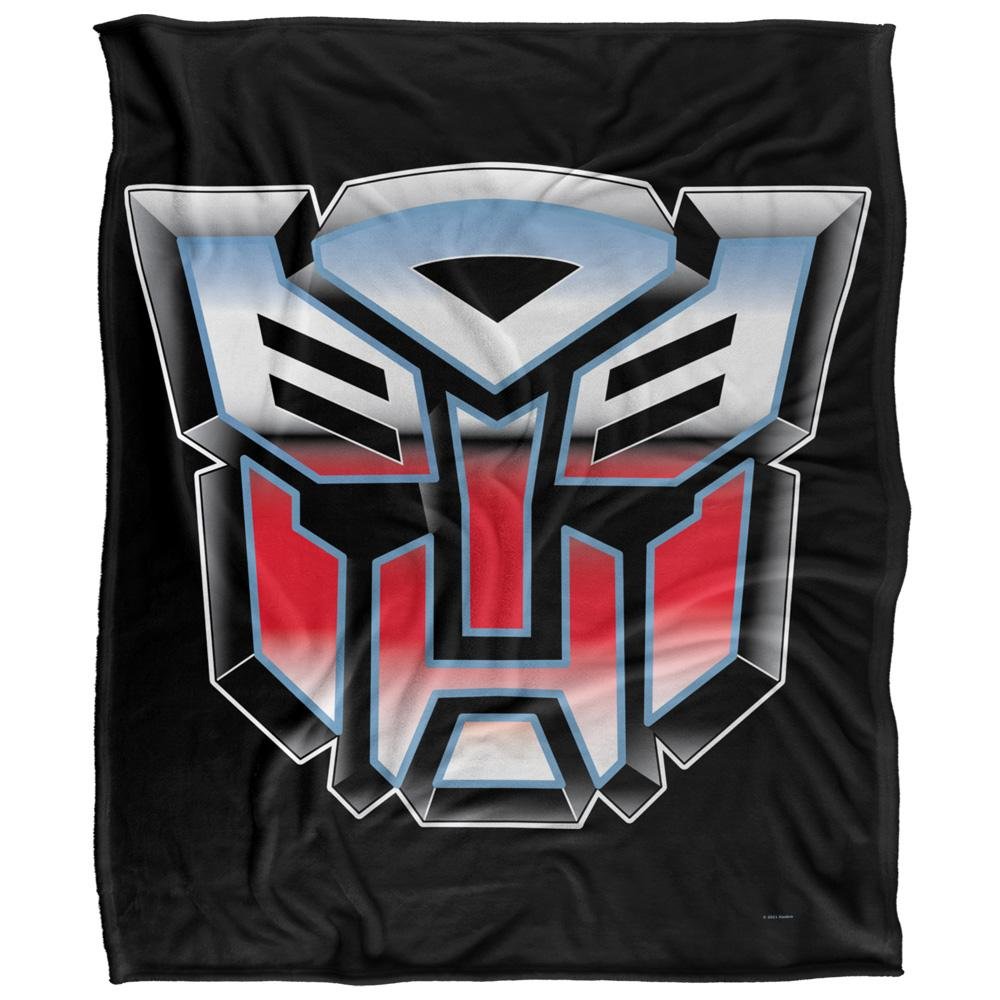 Transformers Autobots Logo White Blanket - 152cm x 127cm