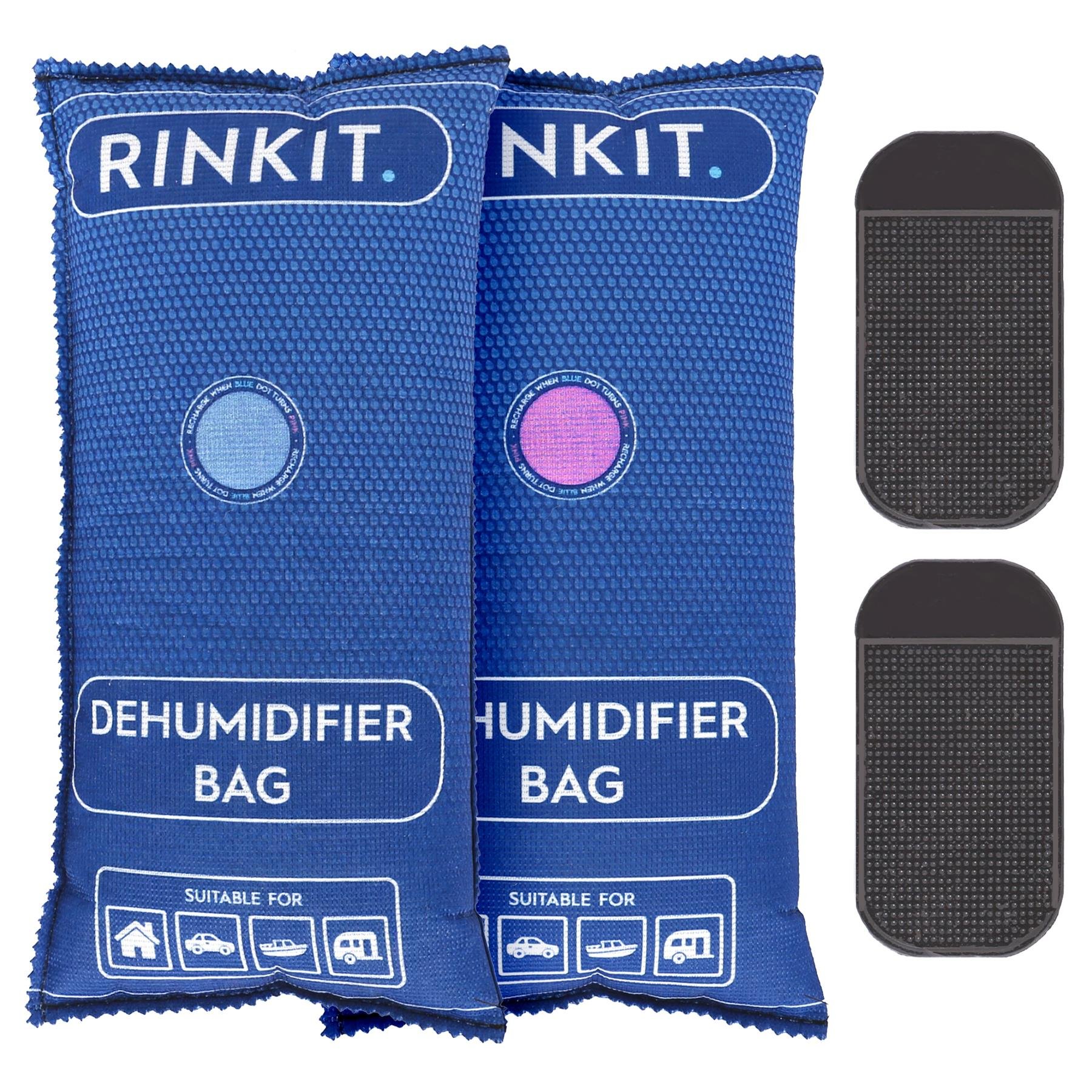 Rinkit Reusable Car Dehumidifier 1kg Bags Pack of 2 - Navy