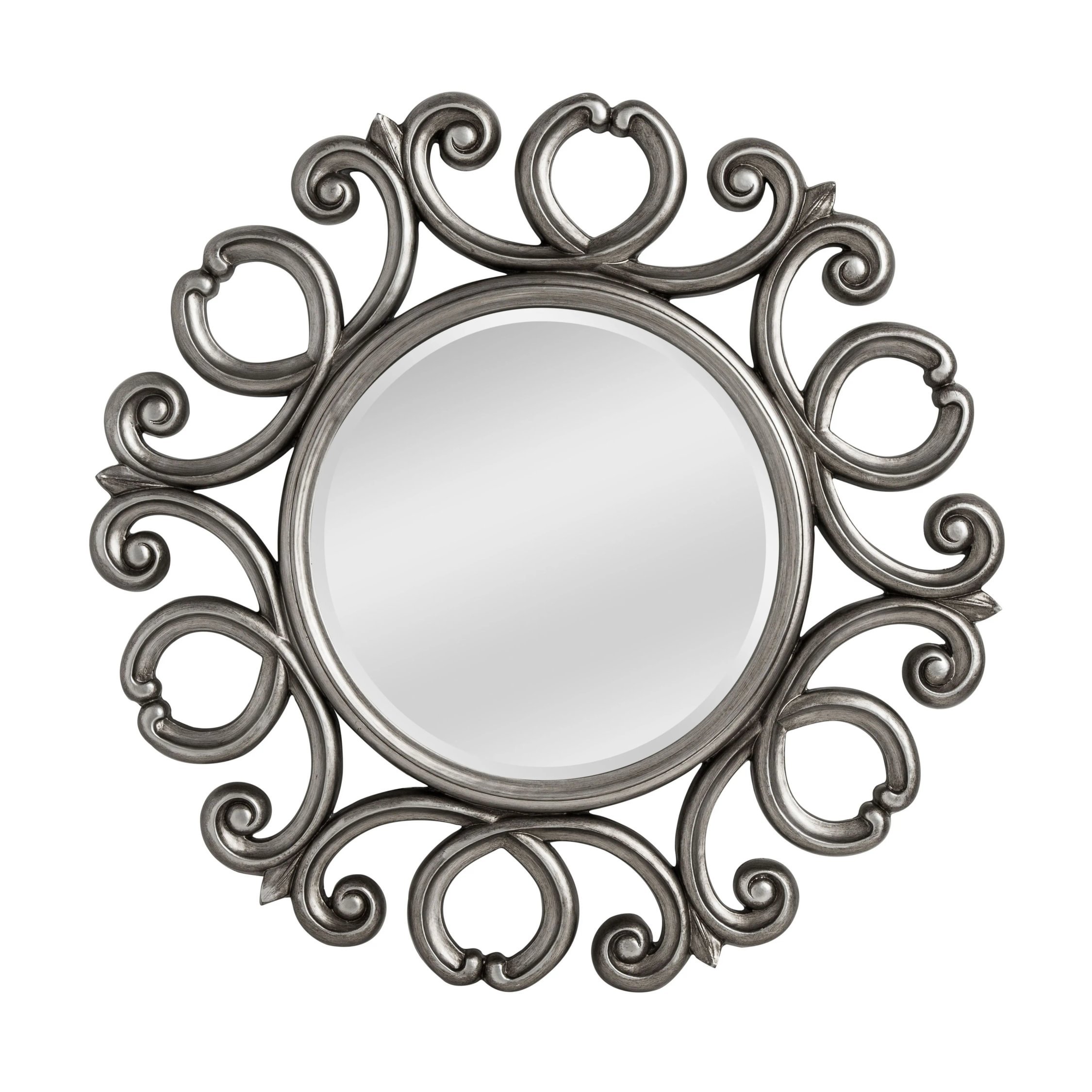 Orsina Adelere Finish Frame Round Wall Mirror – Silver