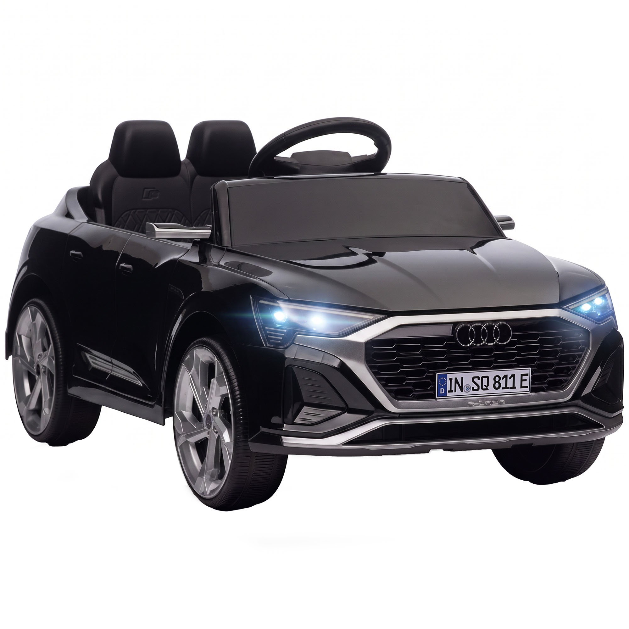 AIYAPLAY Audi Q8 e-tron Sportback 12V Remote Control Ride On Car – Black