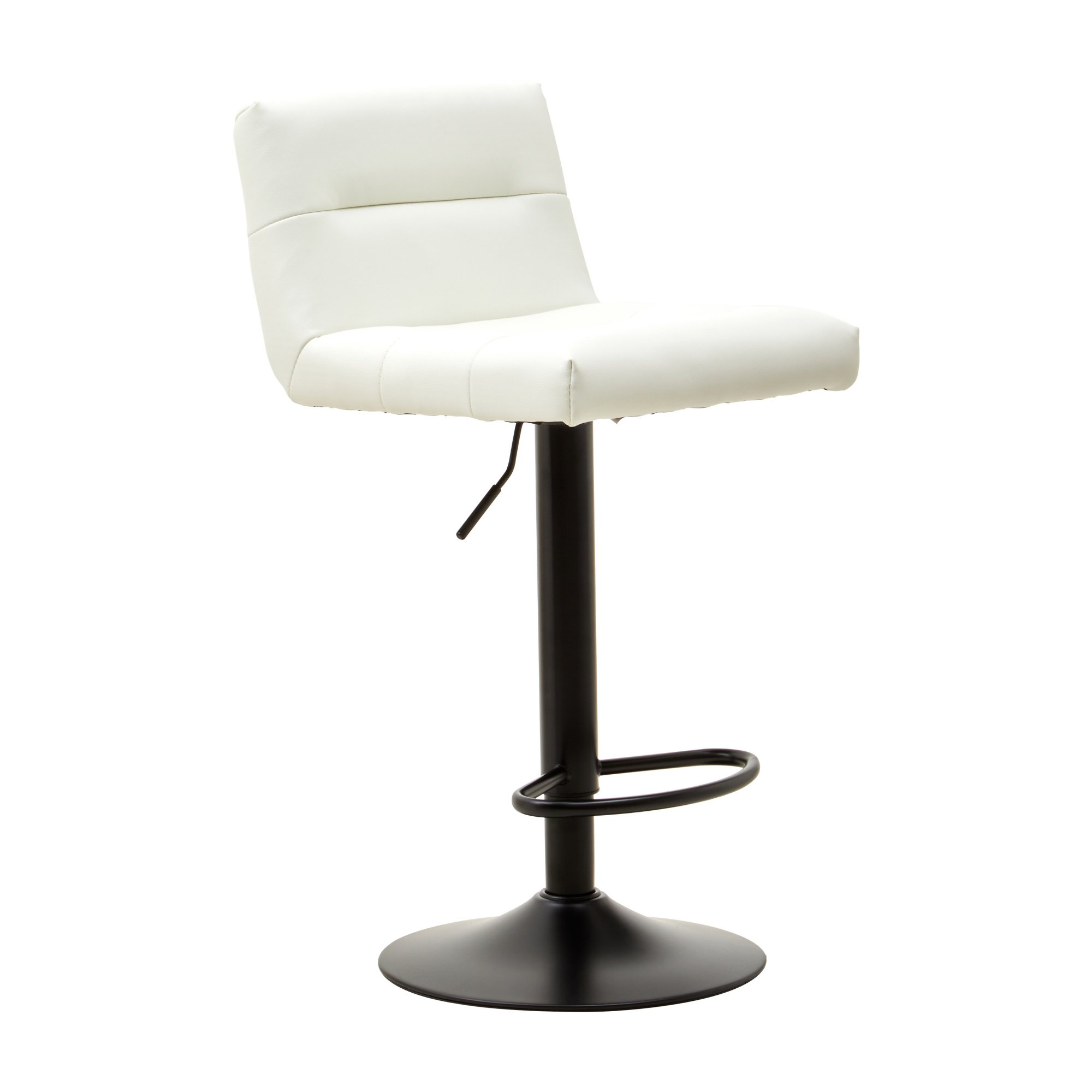 Orsina Baina Faux Leather Bar Stool – White & Black