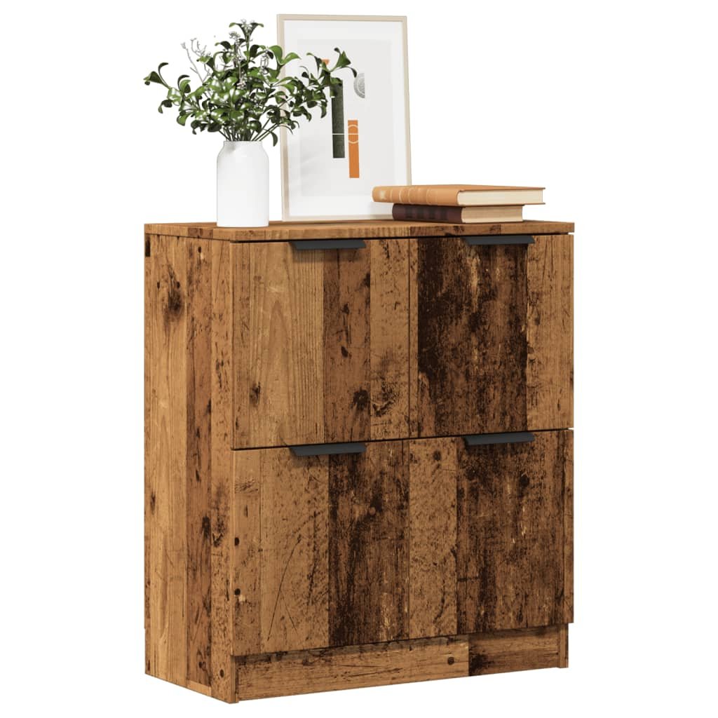 Walplus Engineered Wood Buffet Sideboard - Old Wood - 60 x 30 x 70 cm