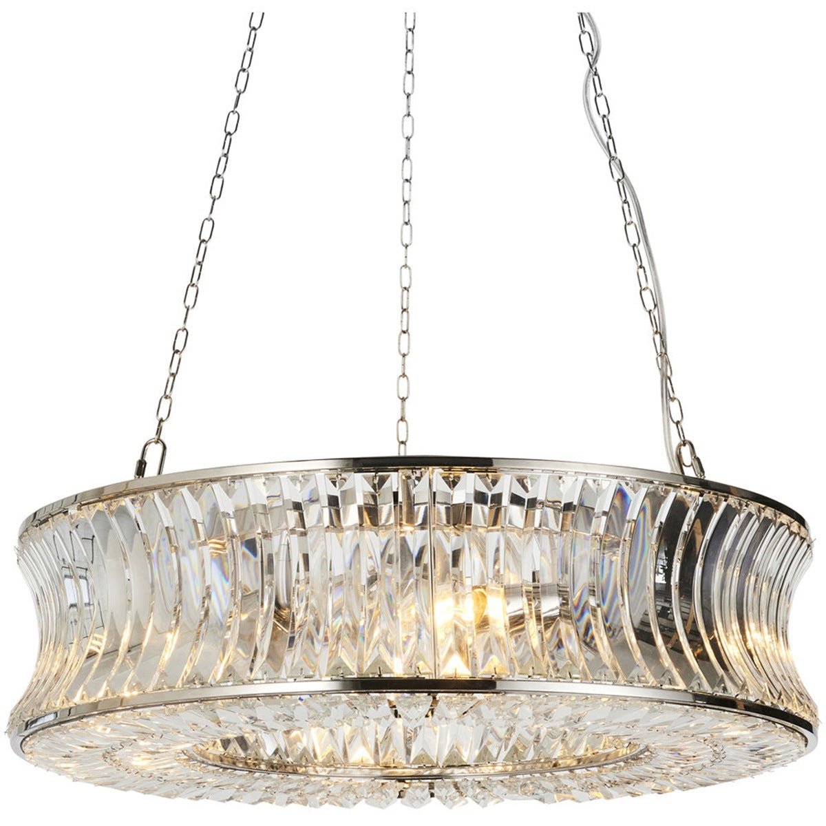 Loops Direct Hanging Ceiling Pendant Light - Bright Nickel Plate