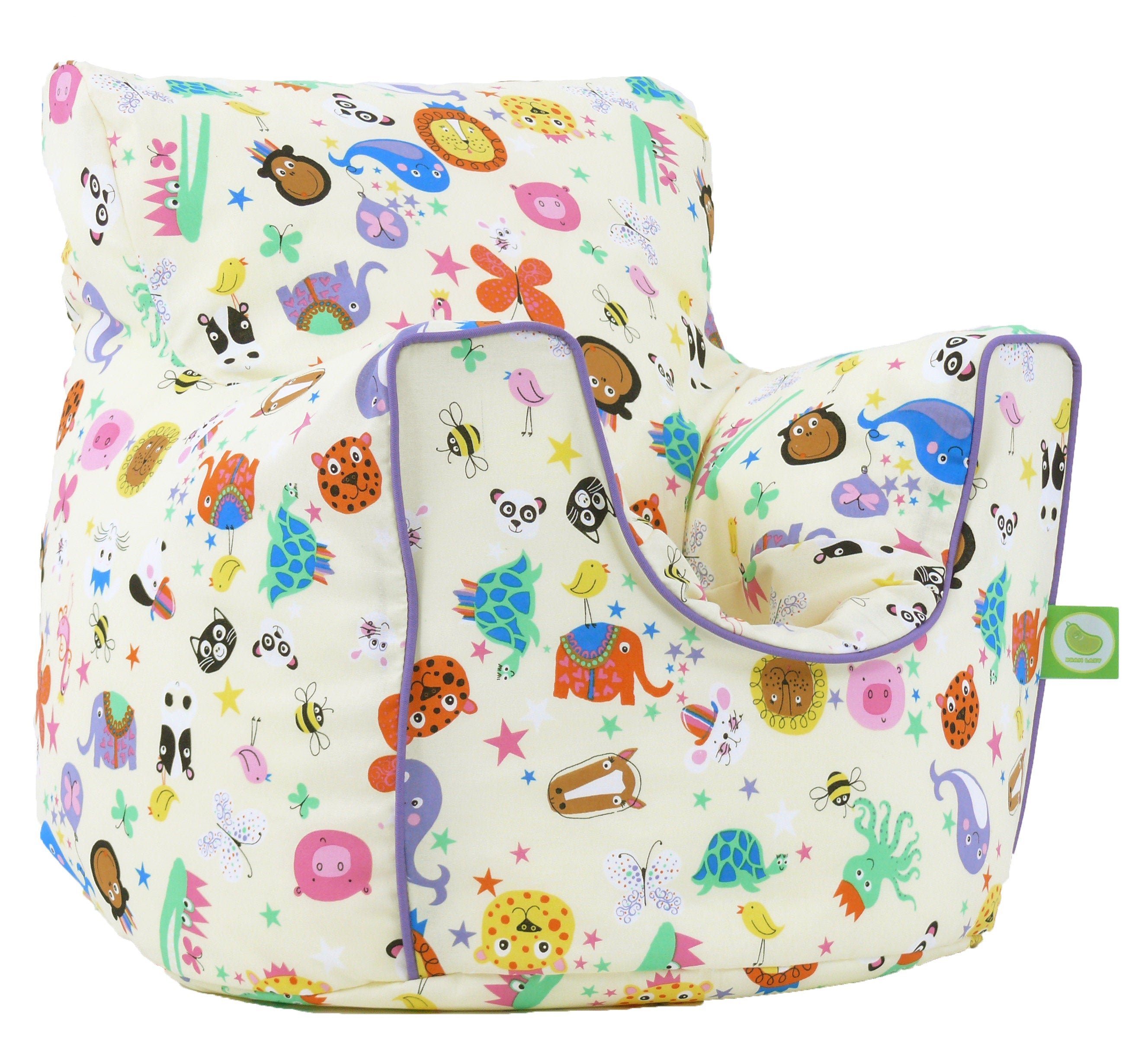 Bean Lazy Party Animals Bean Bag Armchair Child Teen Size Beige