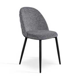 Furniture Online Raye Set Of 8 Velvet Upholstered Dining Chairs - Grey