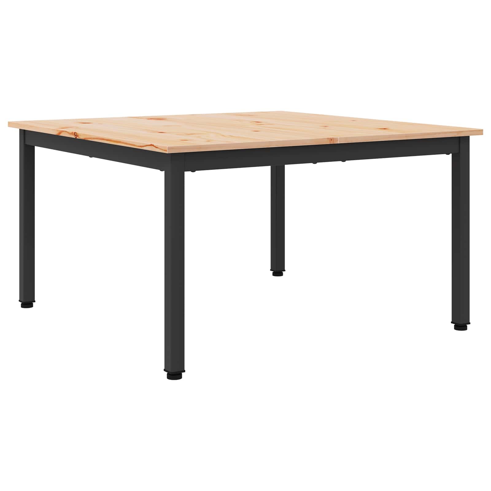 Walplus Solid Pine Wood Coffee Table - Natural - 80 x 80 x 45 cm