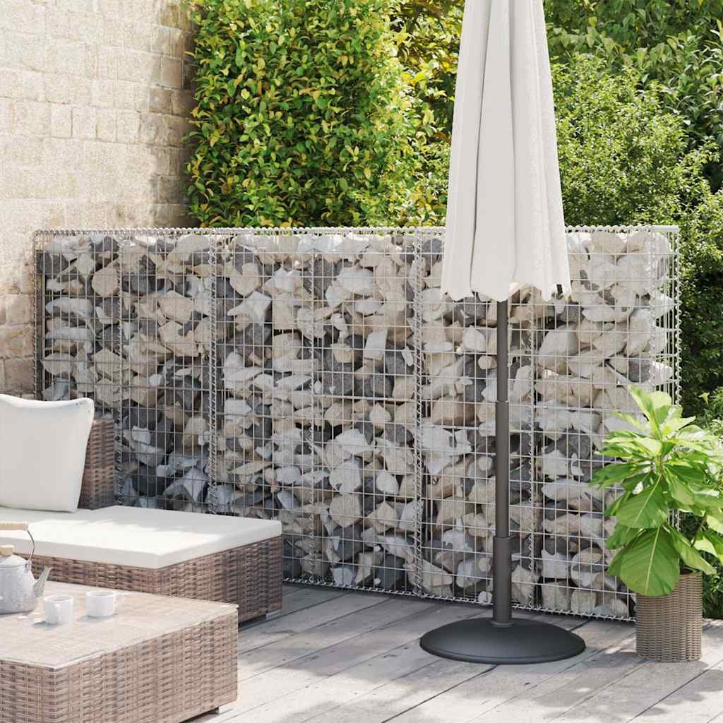 Walplus Gabion Basket with Lids Galvanised Wire - Silver - 150 x 100 x 30 cm