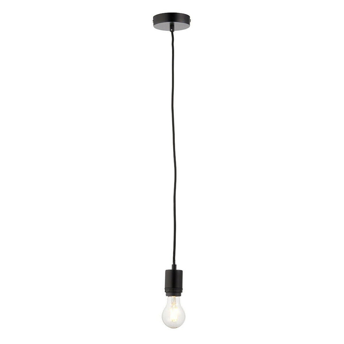 Loops Direct Steel Ceiling Pendant Light - Matt Black 40W