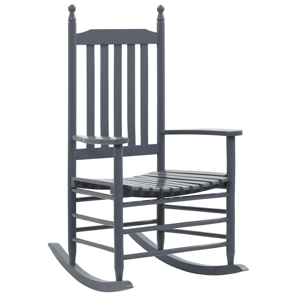 Walplus Wood Rocking Chair - Grey - 60.5 x 82 x 114 cm