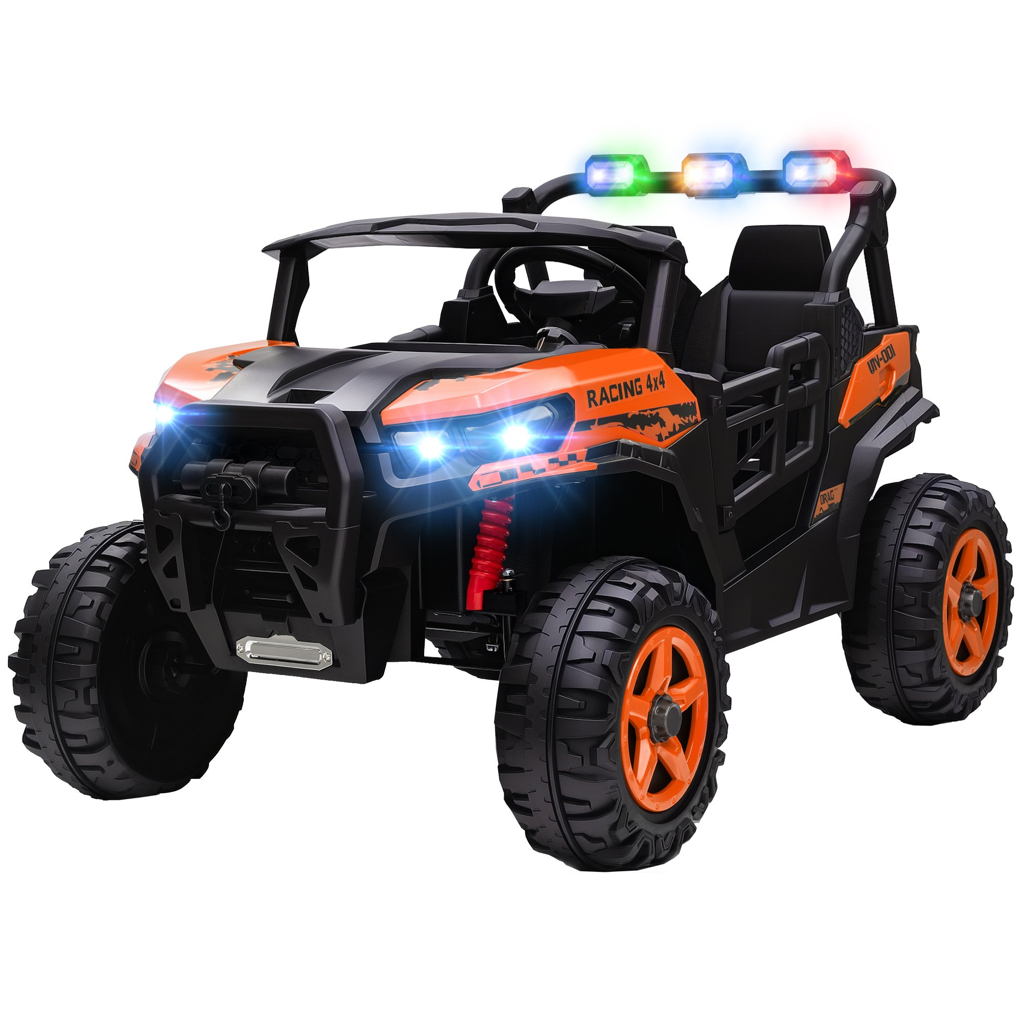 AIYAPLAY 24V 2 Seater Dual Motor Remote Control Electric Ride On Car – Orange