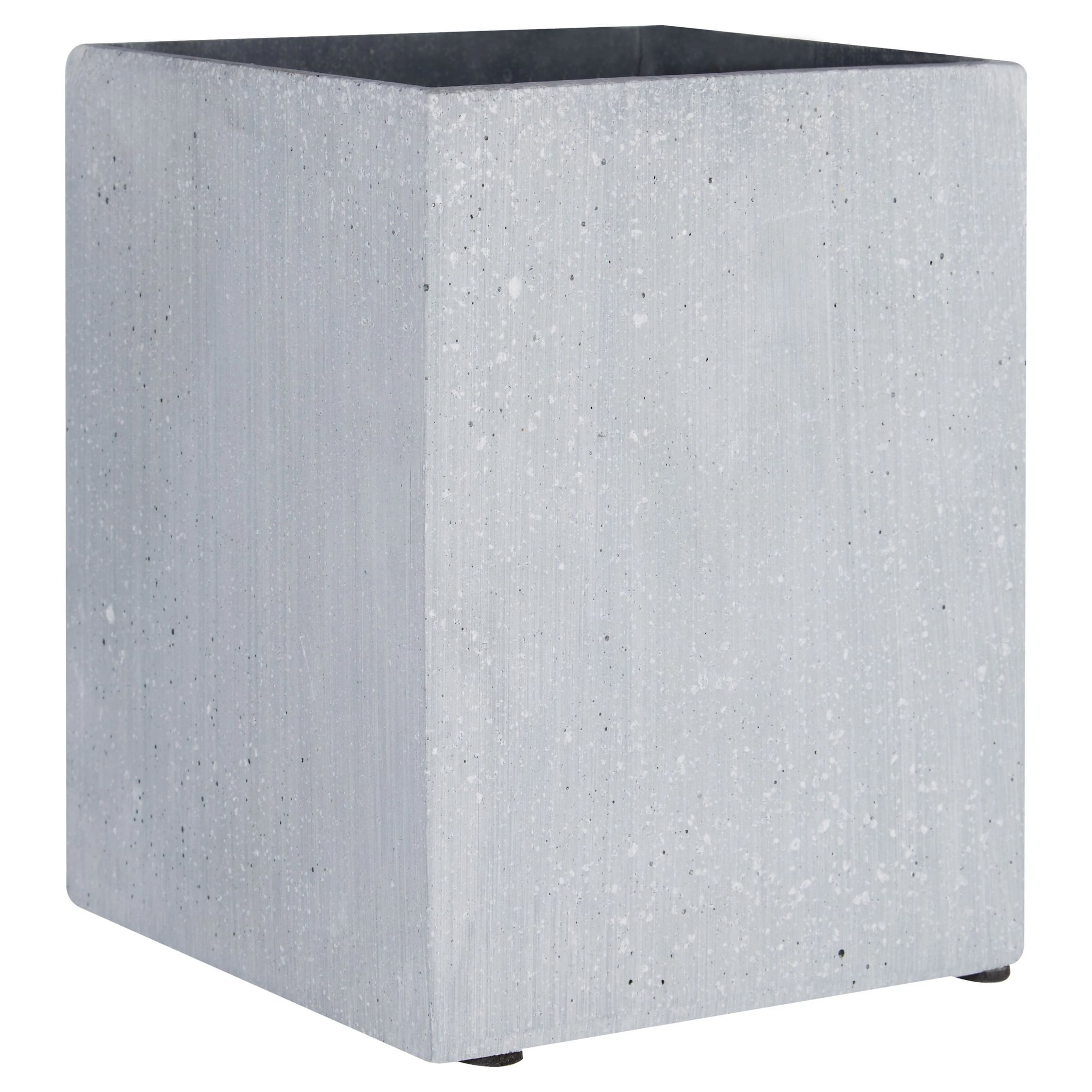 Orsina Polyresin Small Square Vase - Grey