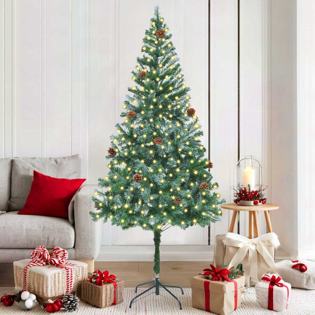 Walplus 300 LED Lights Artificial Christmas Tree Sturdy Stand - Green - 180 cm
