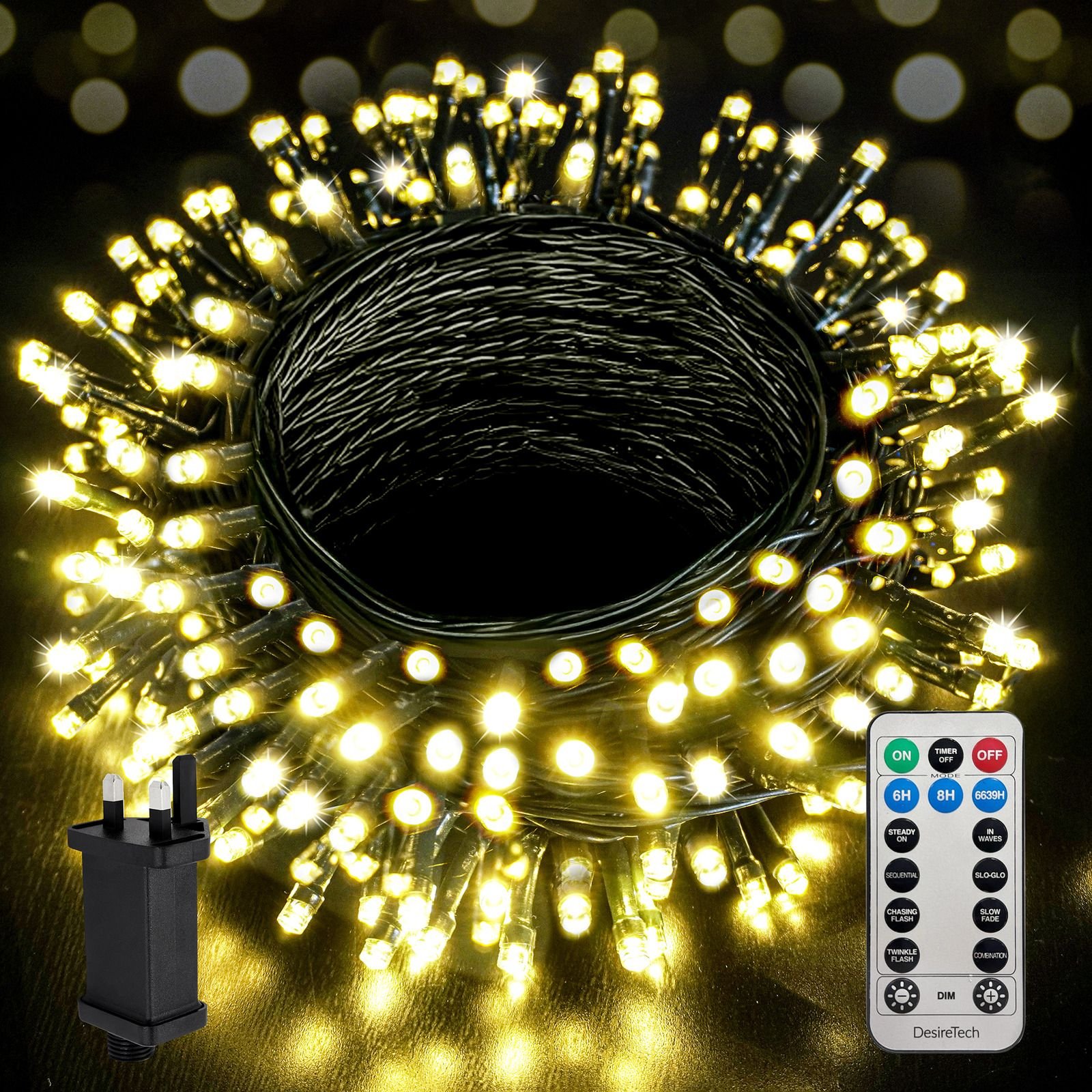 Desiretech 300 LED Outdoor String Lights 30m - Warm White